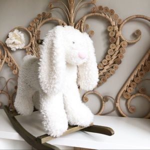 RH Restoration Hardware baby & child Shaggy Bunny Wooden Animal Rocker